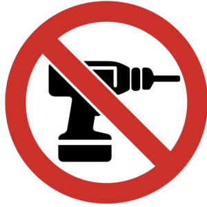 PROHIBITORY SIGN-DRILLING PROHIBITED